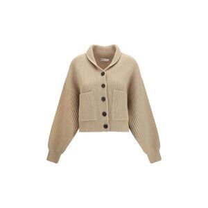 Tory Burch Beige Wool Oves Aries Women's Cardigan
